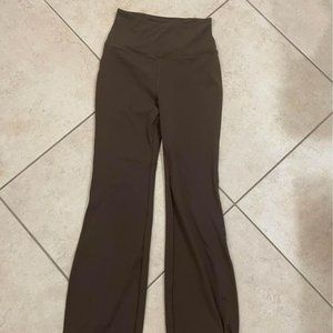 Dark Green Flare Yoga Pants